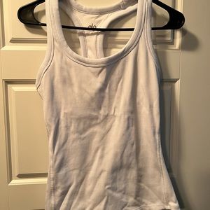 Alo Ribbed aspire full length tank top. White size small
